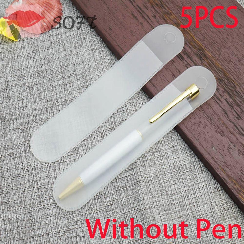 Set 5 Túi Đựng Bút Dạng Tròn Trong Mờ