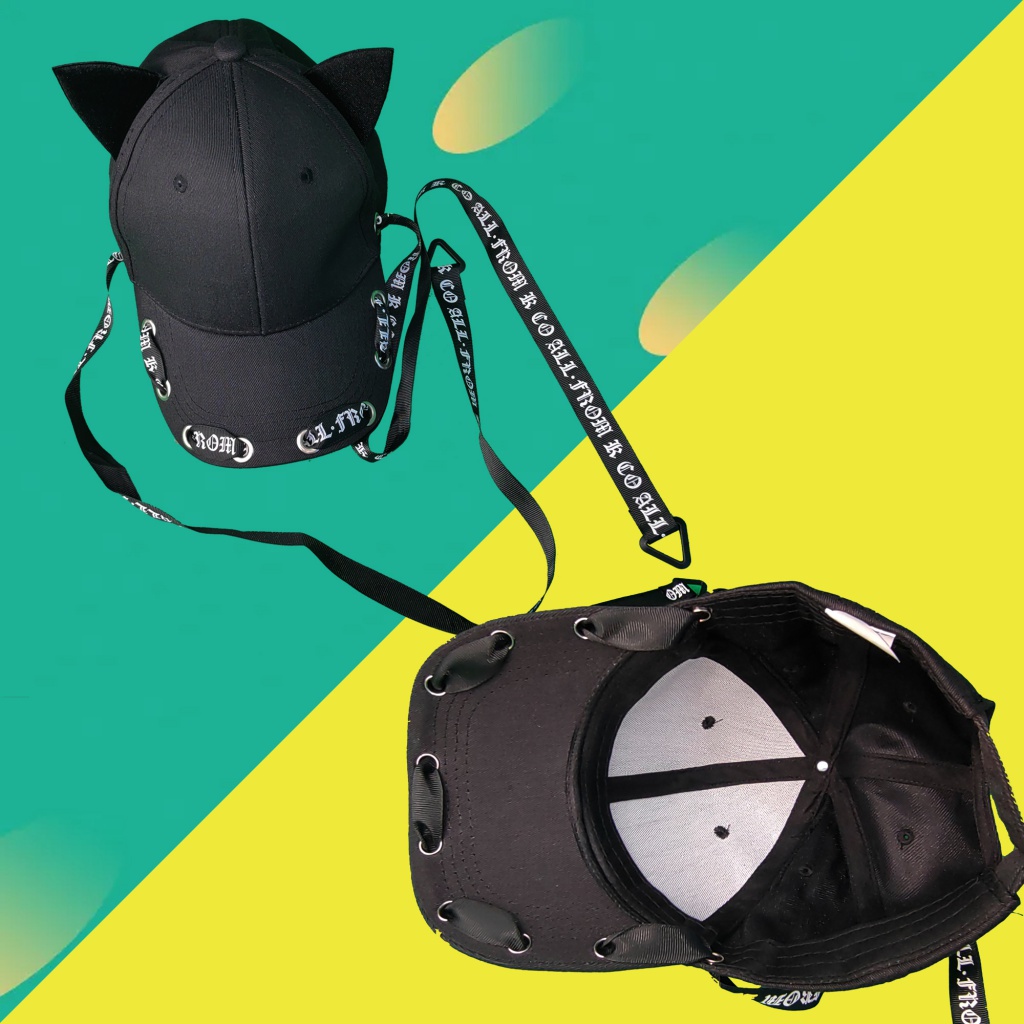 Mũ lưỡi trai nữ Mũ chống nắng Mũ tai mèo Nón lưỡi trai 0NGK