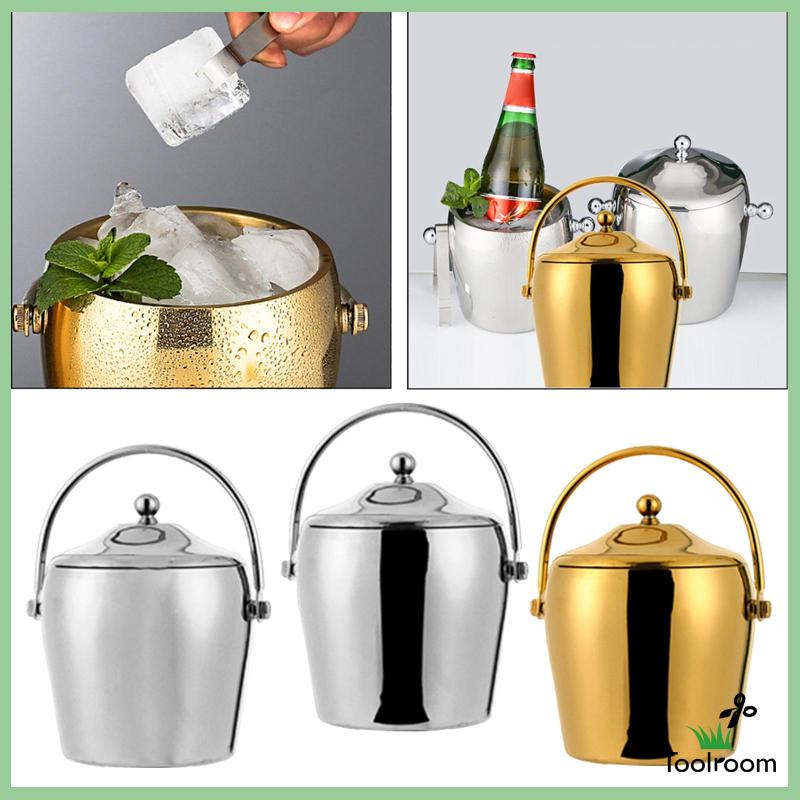 Xô Đựng Đá Hai Lớp Cách Nhiệt Dùng Cho Tiệc Nướng Bbq