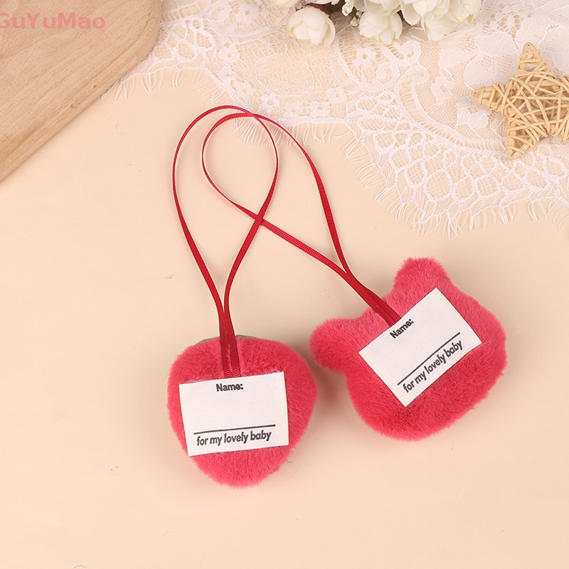 Móc Chìa Khóa / Túi Xách Hình Gấu / Dâu Tây Nhồi Bông Dễ Thương Chống Thất Lạc