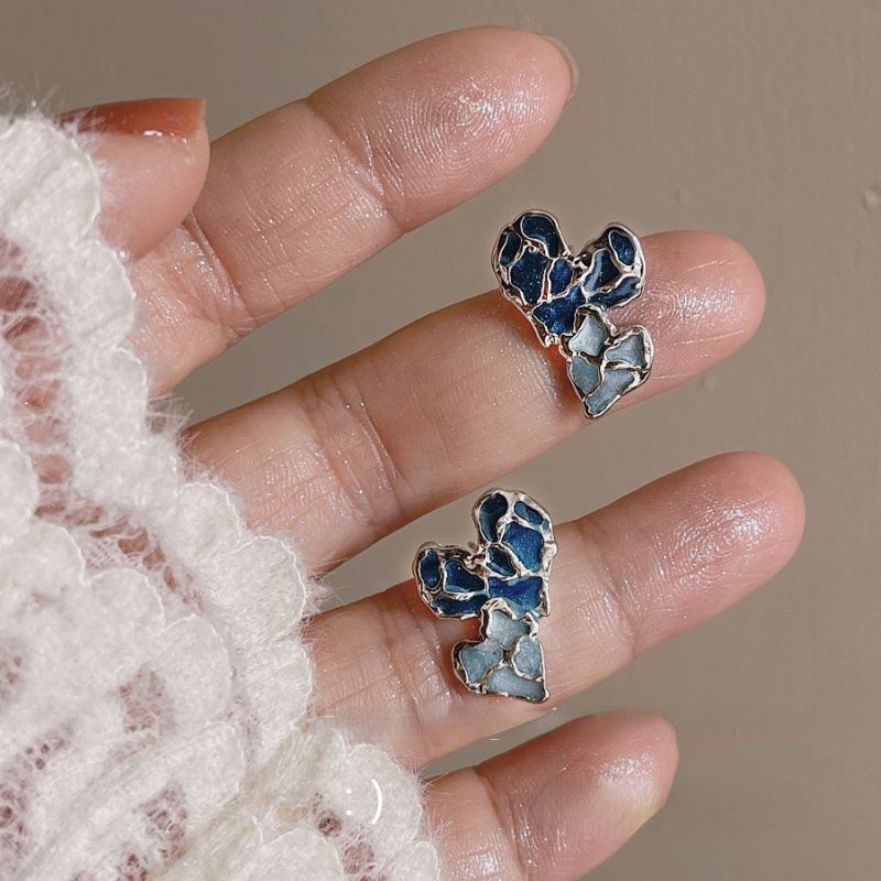 Bông Tai Hình Trái Tim Màu Sắc Thời Trang Dành Cho Nữ