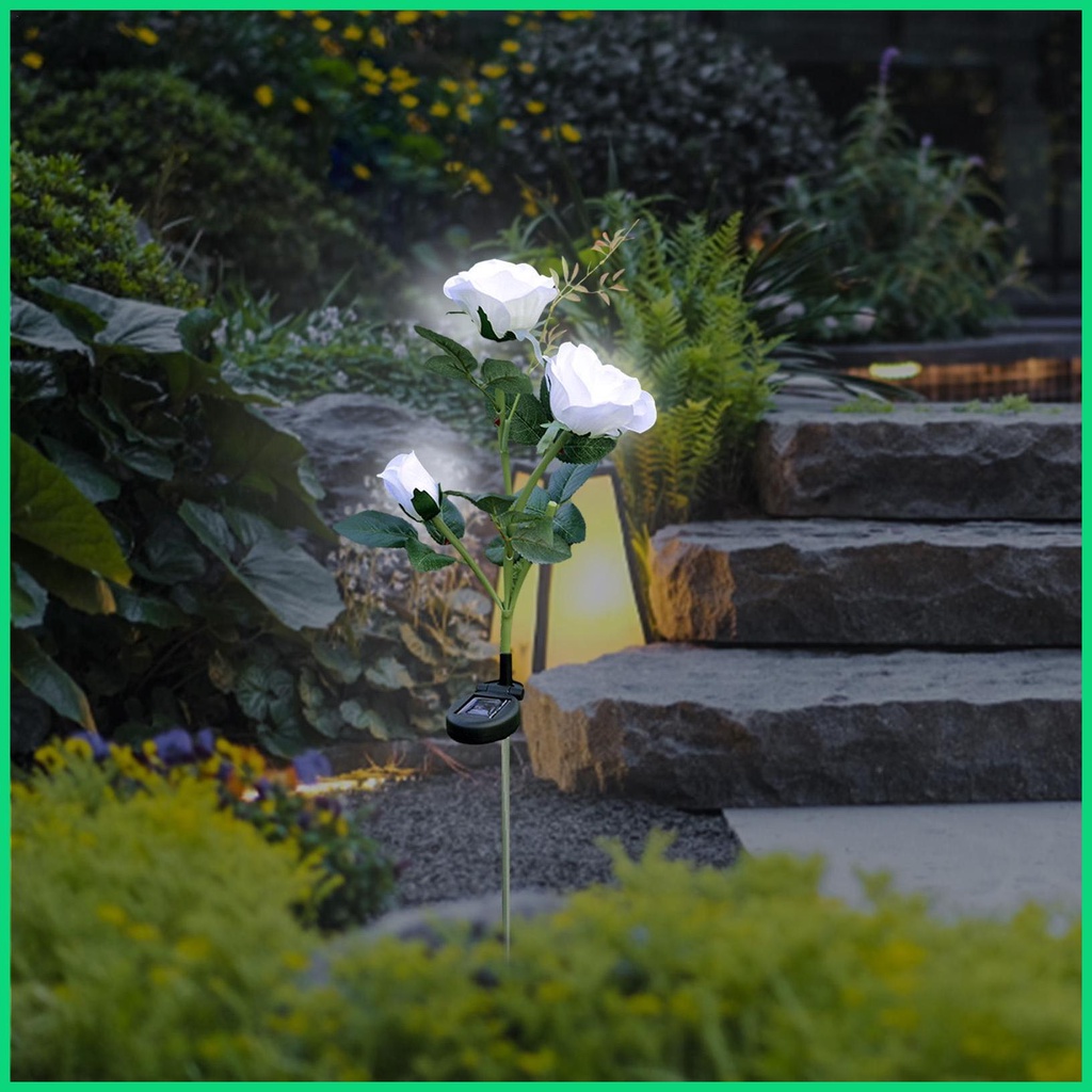 Bộ 2 Đèn LED Năng Lượng Mặt Trời Chống Thấm Nước IP55 Thay Đổi Màu Sắc 7 Màu Tiện Dụng