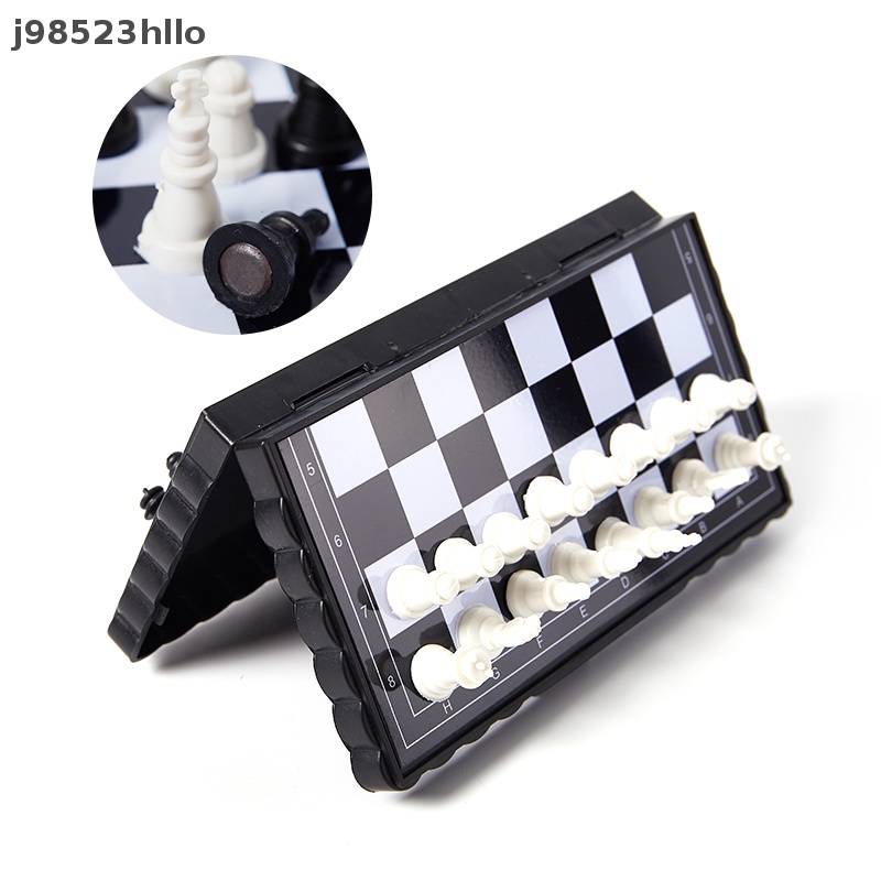 [Tuyệt vời] Bộ cờ vua mini 32 chiếc bàn cờ nhựa gấp đồ chơi trẻ em di động ngoài trời gia đình