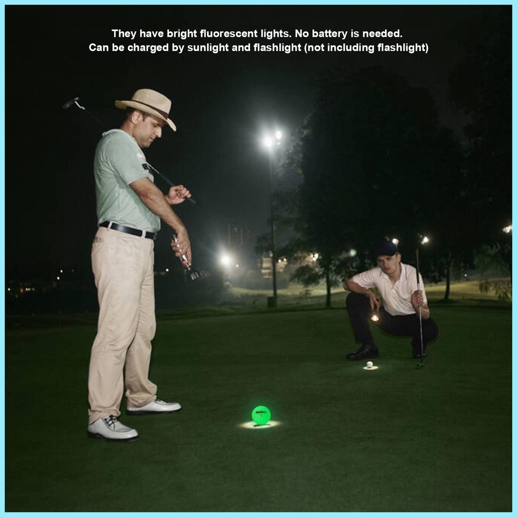 Bộ 6 Gậy Đánh Golf Màu Dạ Quang Siêu Sáng Lâu Trôi Có Thể Tái Sử Dụng