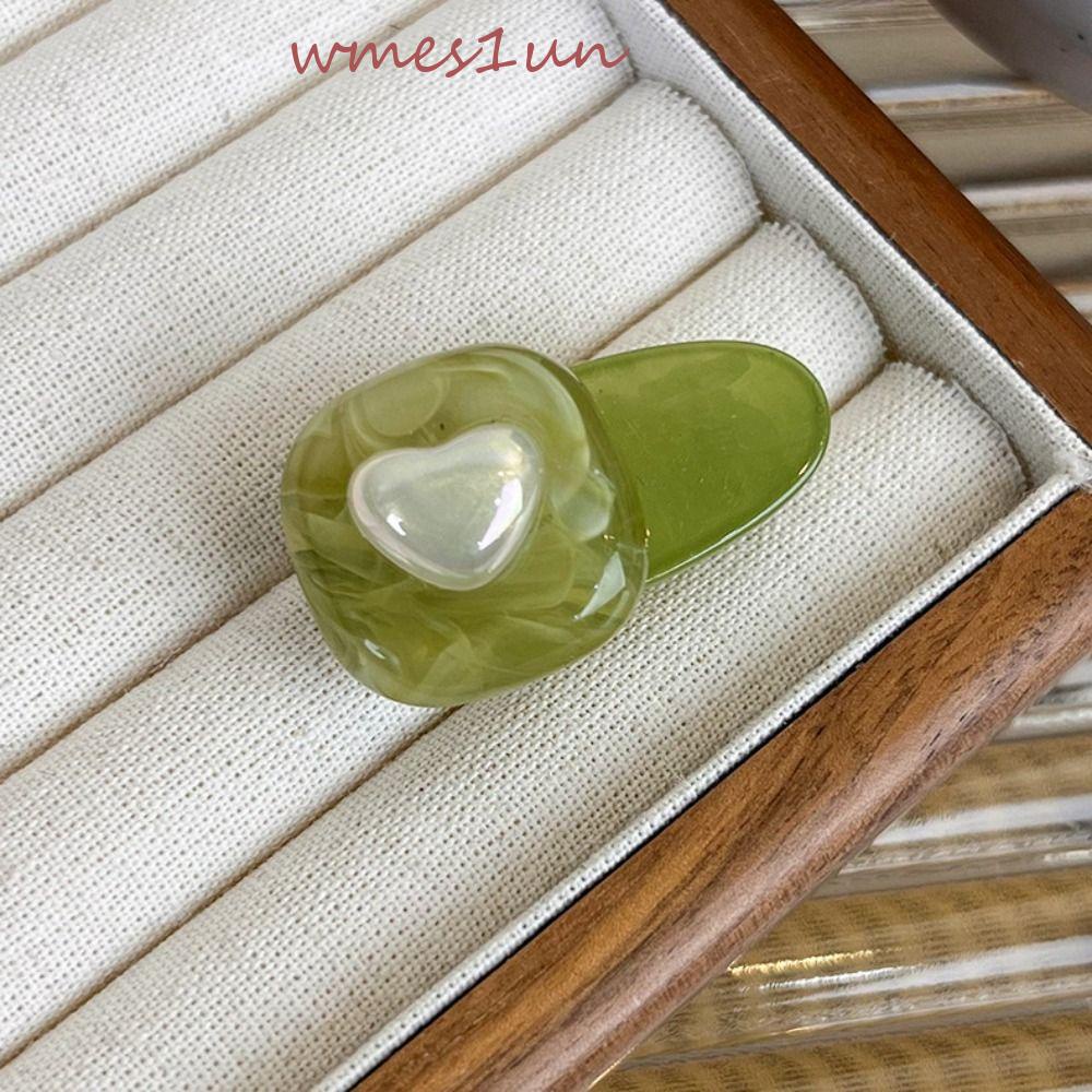 Kẹp Tóc Nhựa Họa Tiết Hình Học Phong Cách Hàn Quốc WMES15H Y2k