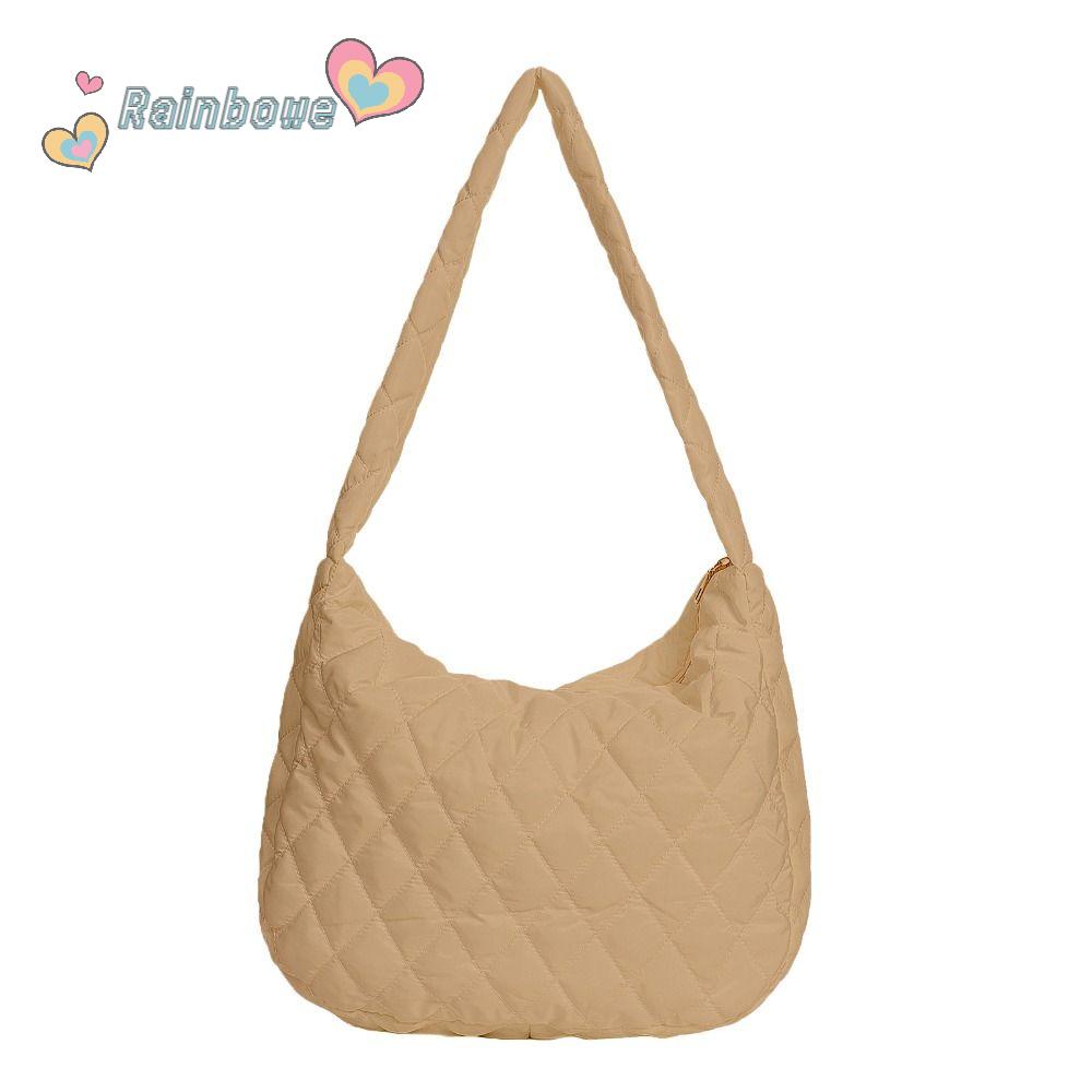 Túi Xách Đeo Vai Màu Cầu Vồng Chất Liệu Cotton Kích Cỡ Lớn Dành