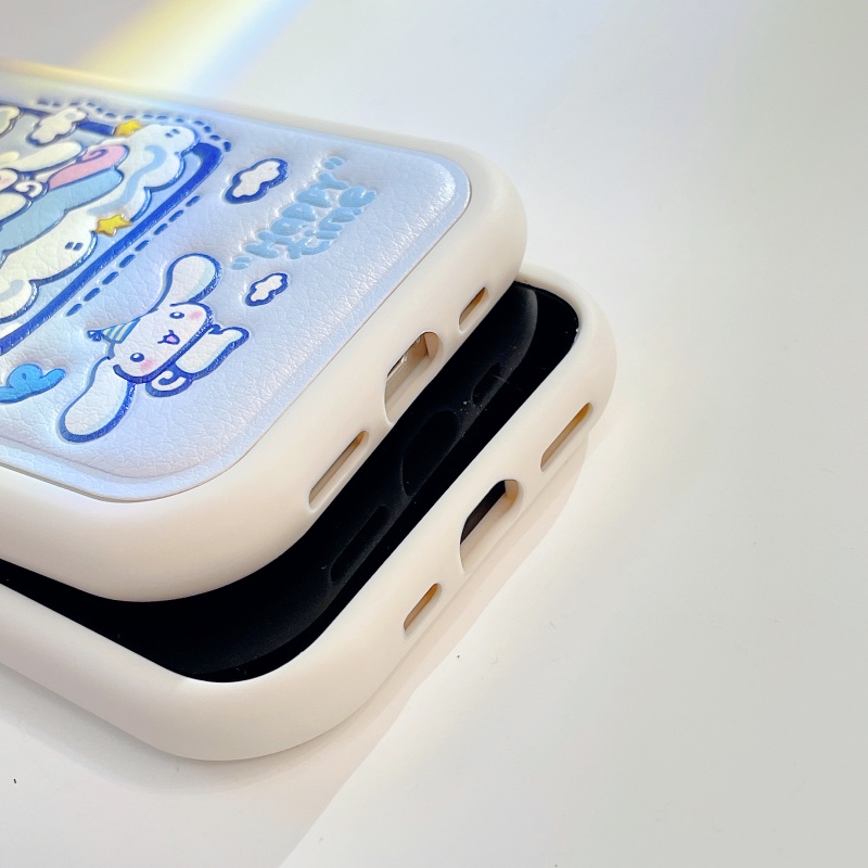 Ốp Điện Thoại Da Silicon Mềm Dày Dặn Hình Cún Cinnamon Chống Sốc / Rơi Cho iPhone 14 13 12 11 Pro Max 14 Plus