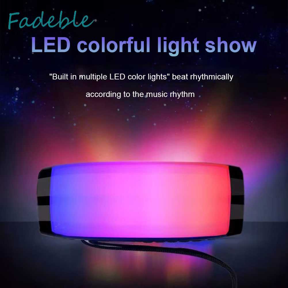 Loa Bluetooth Chống Nước Có Đèn LED Hỗ Trợ Thẻ Nhớ TF