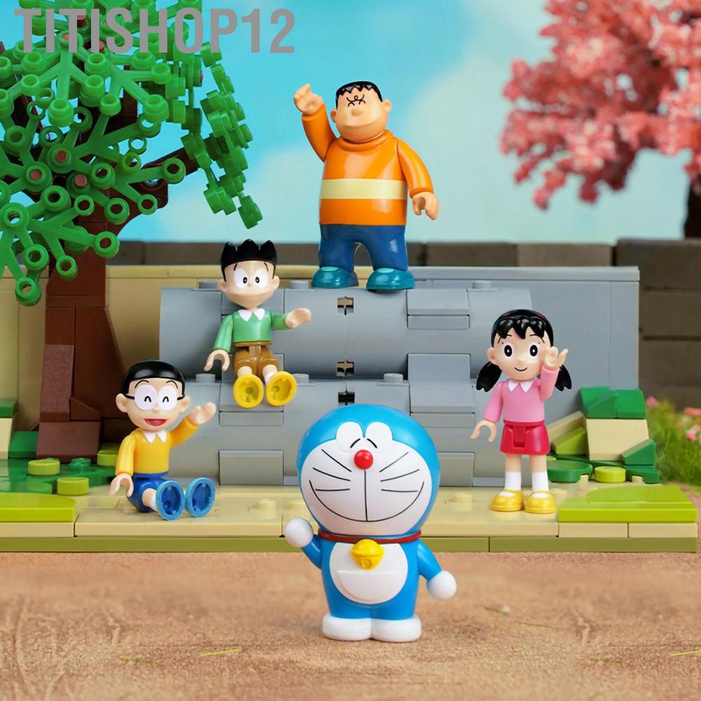 Titishop12 Building Blocks Cute Cartoon Characters Innovative Office Decoration Children Toy Type 1