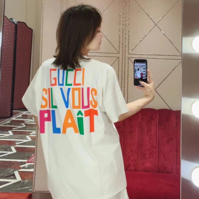 Áo Thun Tay Ngắn Cổ Tròn In Chữ G-U88C-C 88- Thời Trang Đường Phố