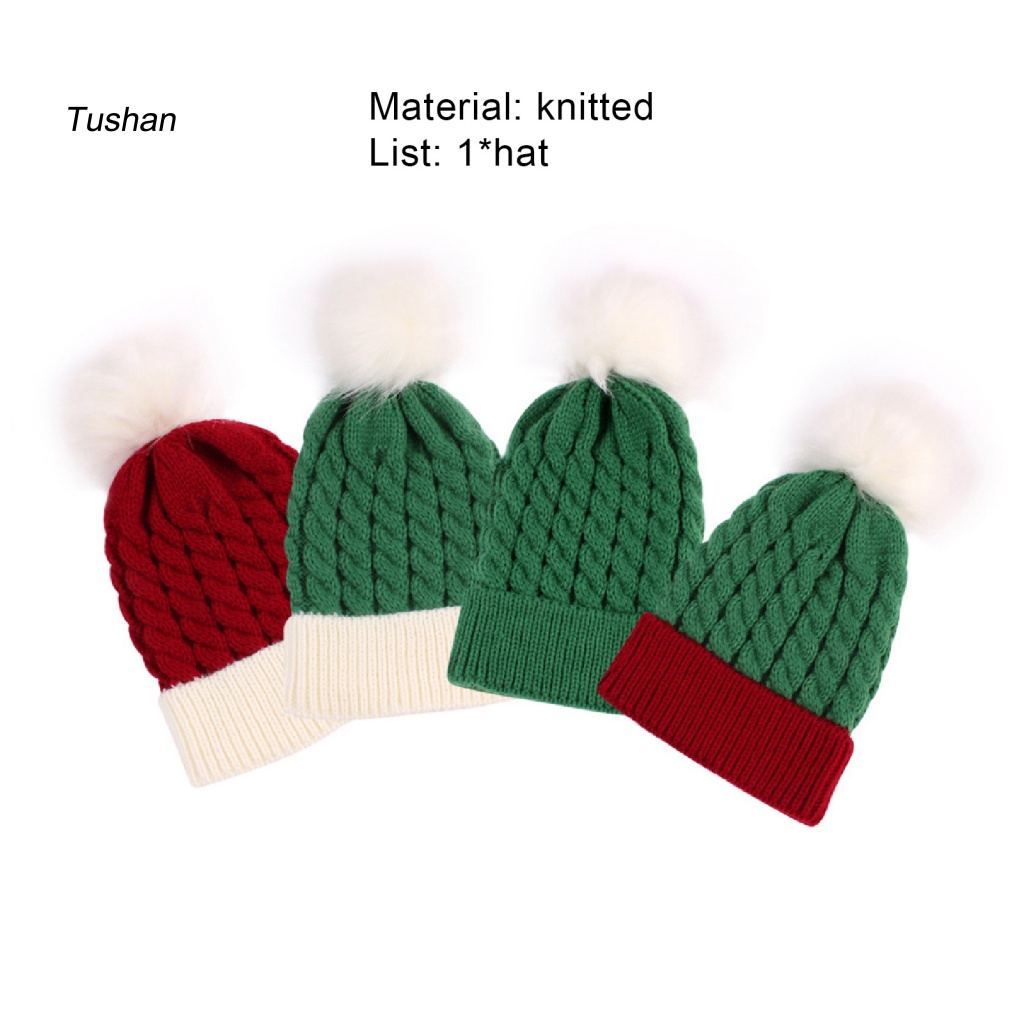 Mũ Len Đính Quả Bông Nhiều Màu Sắc Dành Cho Trẻ Em 6 Tháng-2 Tuổi