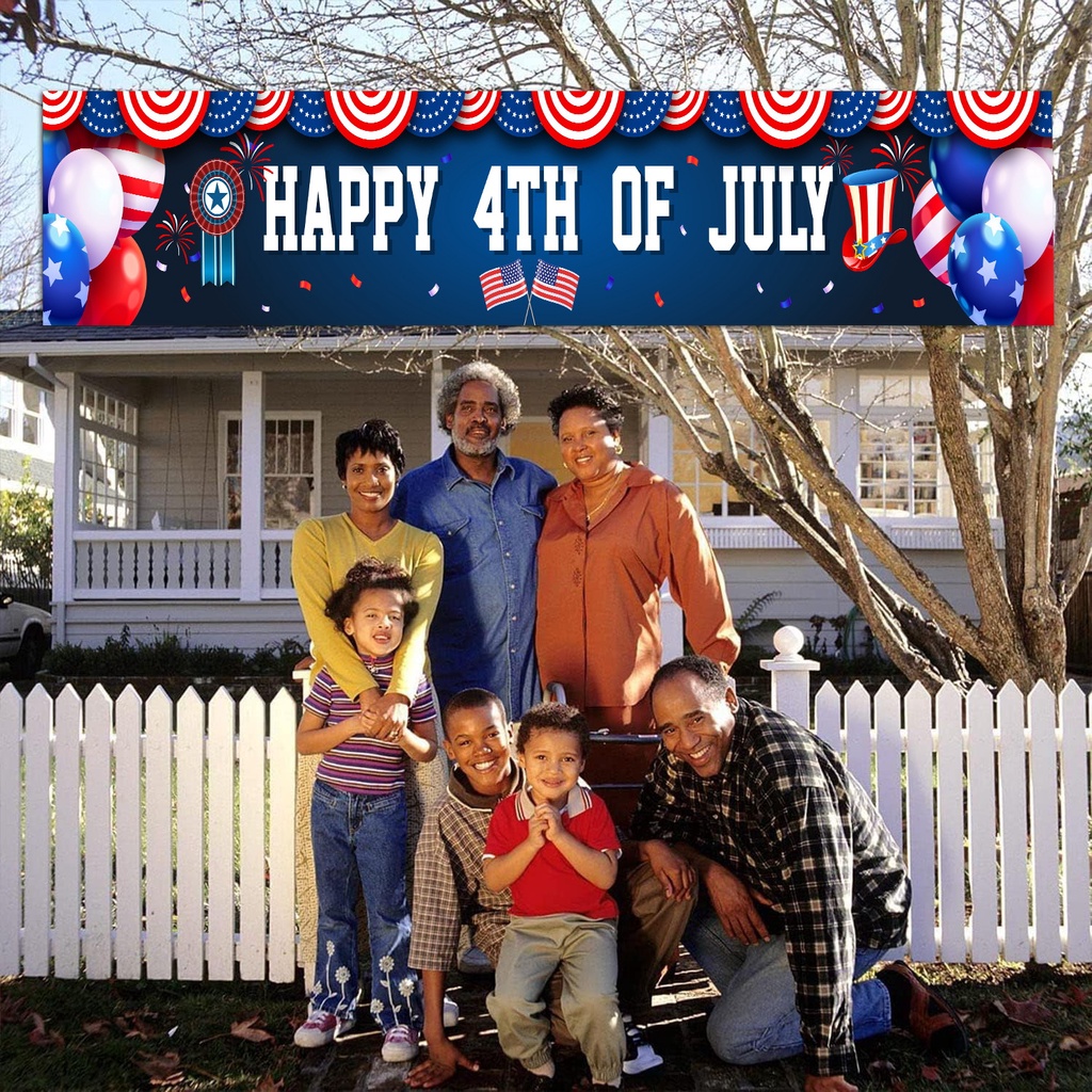 Cờ Kira Independence Day Fourth of July banner Trang Trí Tiệc Kỷ Niệm Ngày Lễ