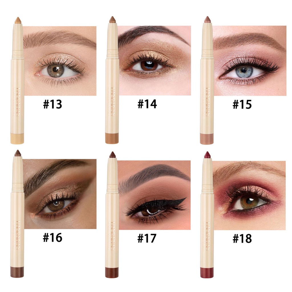 Bút Chì Kẻ Mắt 22 Màu Lấp Lánh Chống Thấm Nước Không Bị Cắt Hai Công Dụng K6X9