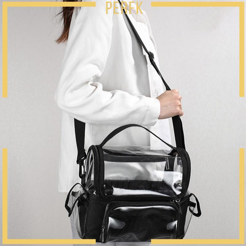 Túi Đựng Mỹ Phẩm Hai Ngăn Có Khóa Kéo Tiện Lợi