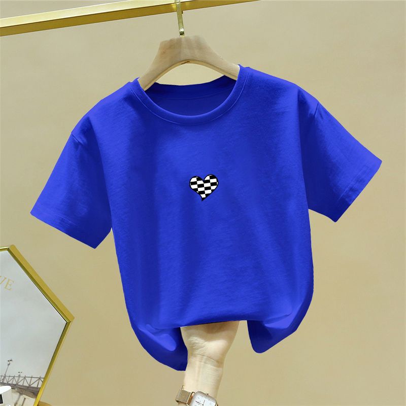 Áo Thun 100% Cotton Tay Ngắn Phong Cách Thời Trang Mới Cho Bé Gái