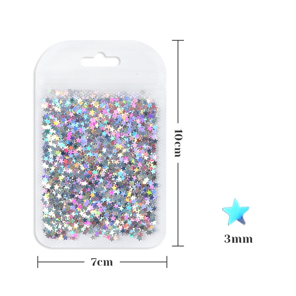 Túi sequin kim tuyến ANNIES hình ngôi sao năm cánh 3mm trang trí móng nghệ thuật