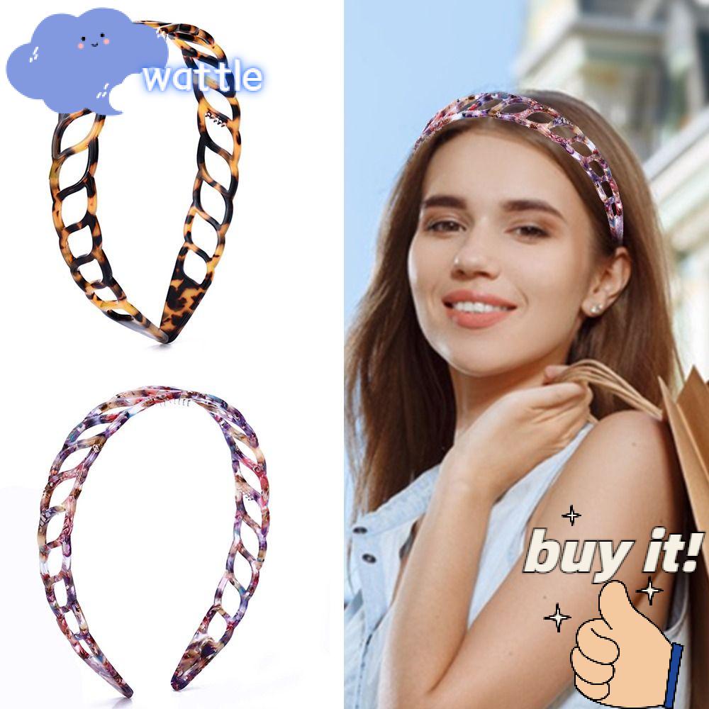 Băng Đô Cài Tóc Bản Rộng Chống Trượt Hình Rùa Acetate Cho Spa