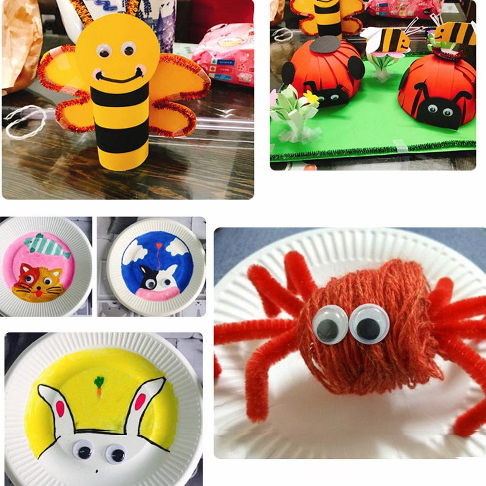 Mắt Động Vật Hoạt Hình Kèm Keo Dán Diy Màu Đen L4Y0