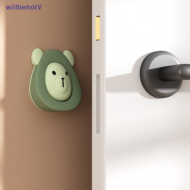 Sticker Silicon Dán Tường Chống Va Chạm Hình Hoạt Hình Dễ Thương