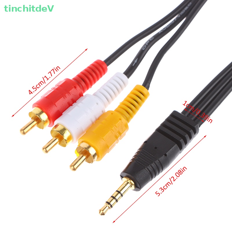 Cáp ChuyểN ĐổI Âm Thanh / Video 3.5mm ĐầU CắM Sang 3Rca Chuyên DụNg