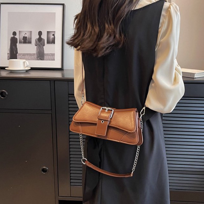 Túi đeo dưới cánh tay Hình Vuông Cỡ Nhỏ Phối Dây Đeo Sợi Xích Phong Cách Cổ Điển Thời Trang Cho Nữ