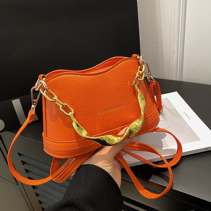 Túi Đeo Chéo Mini Phối Dây Đeo Sợi Xích Thời Trang Sang Trọng Cho Nữ