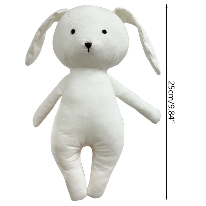 Đồ chơi nhồi bông Hình Gấu / Thỏ Bằng Cotton Mềm Mại Dễ Thương Giặt Được Cho Bé Sơ Sinh