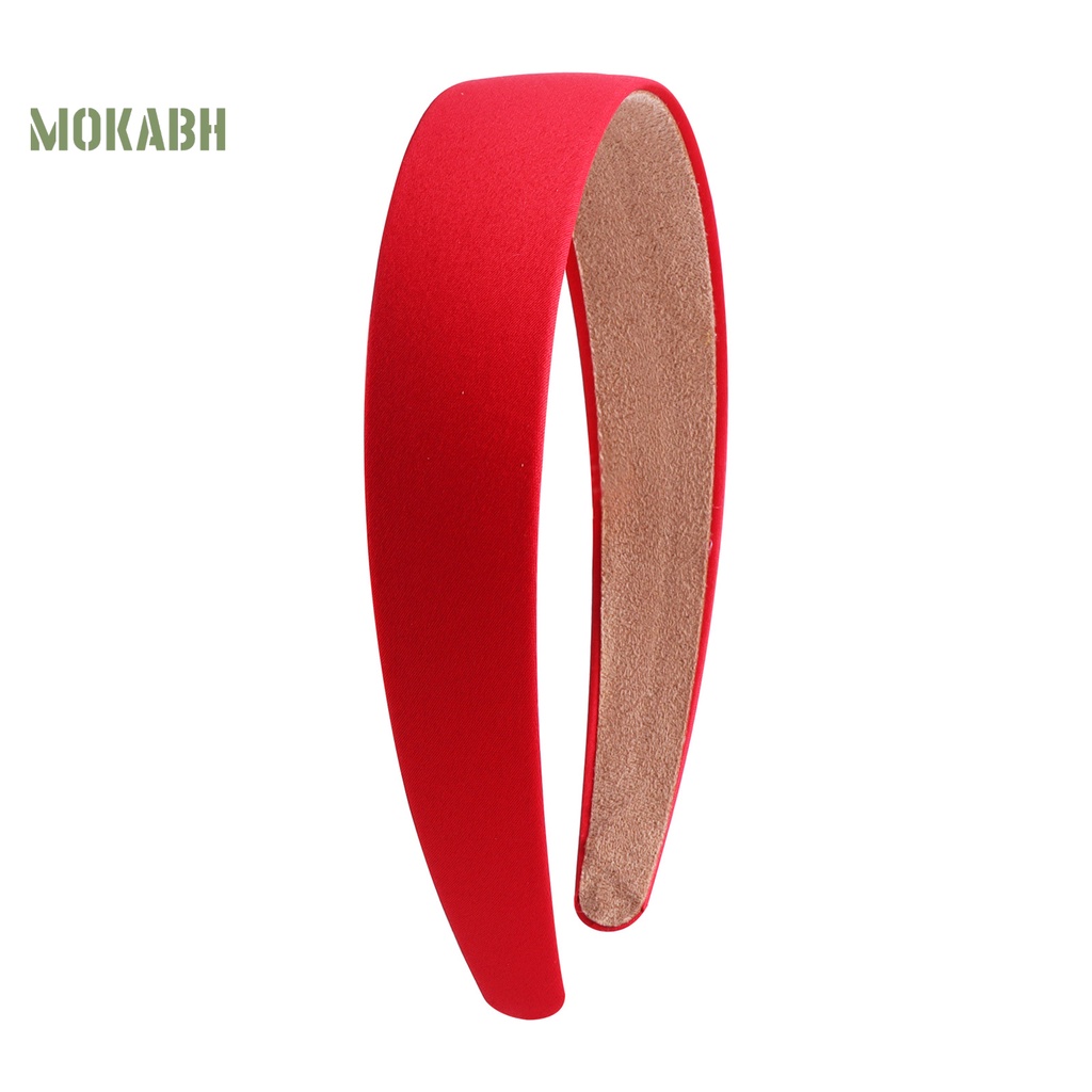 Băng Đô Cài Tóc Bản Rộng 3cm Màu Sắc Trơn Chống Trượt Thời Trang Cho Nữ