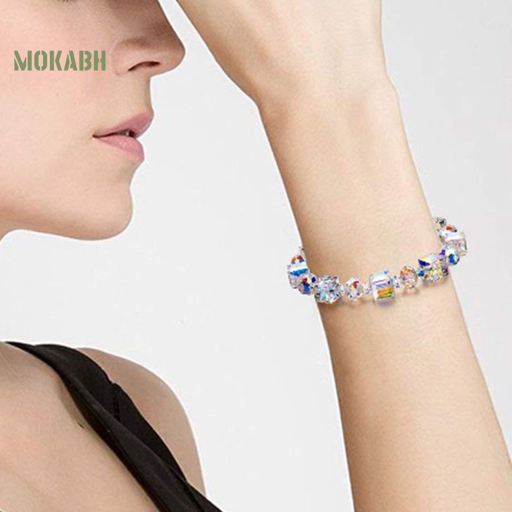 Vòng Tay Mở Rộng Đính Đá Pha Lê Nhân Tạo Có Thể Điều Chỉnh Được