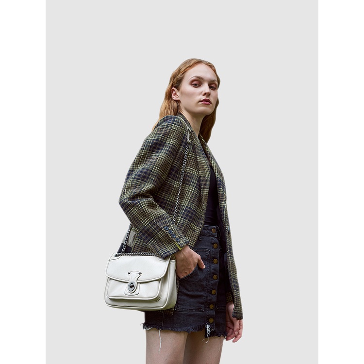 Túi Đeo Vai Hình Vuông Cỡ Lớn Phối Dây Đeo Sợi Xích Thời Trang