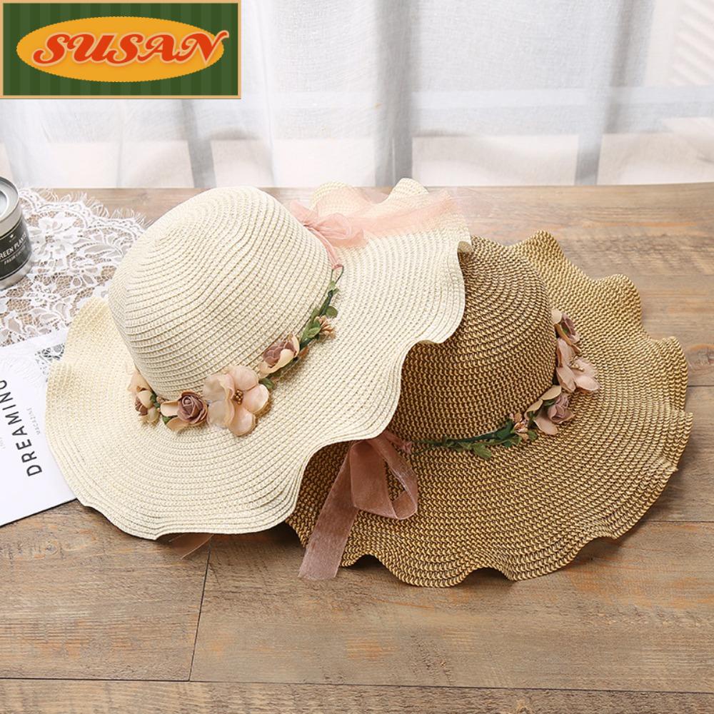 Mũ Cói Rộng Vành Thiết Kế Trẻ Trung Hợp Thời Trang Hè Cho Bạn Gái