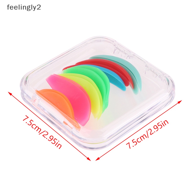 Bộ 7 Cặp Đệm Silicone Uốn Cong Lông Mi Có Thể Tái Sử Dụng