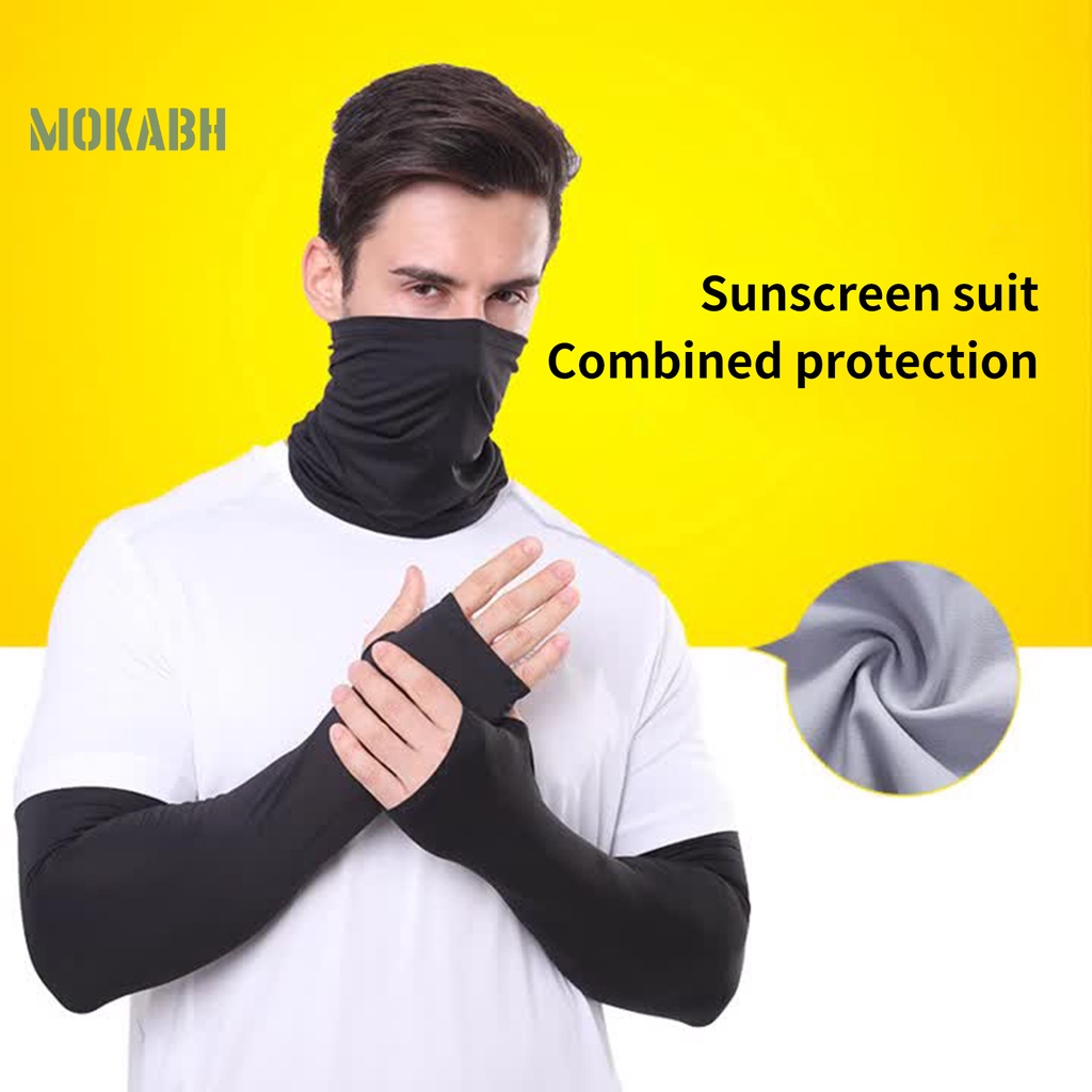 Ống Tay Áo Chống Nắng Độ Co Giãn Cao Họa Tiết Rằn Ri Màu Sắc Tinh Khiết