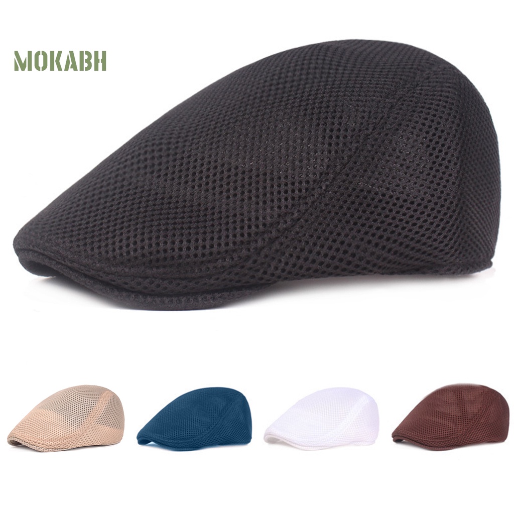 Nón Beret Màu Trơn Co Giãn Thoáng Khí Thời Trang Cho Nam