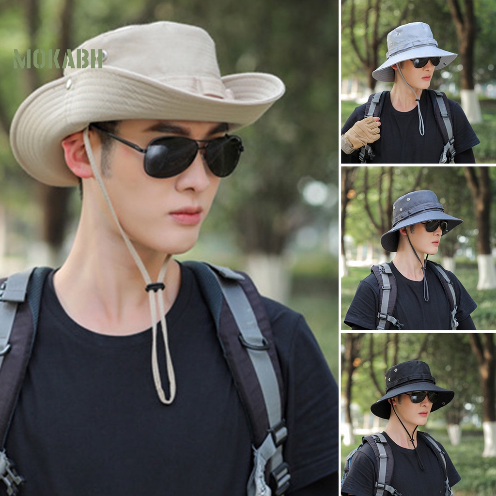 Mũ Tai Bèo Vành Rộng Màu Trơn Đơn Giản Điều Chỉnh Được Kích Thước Dành Cho Nam Và Nữ