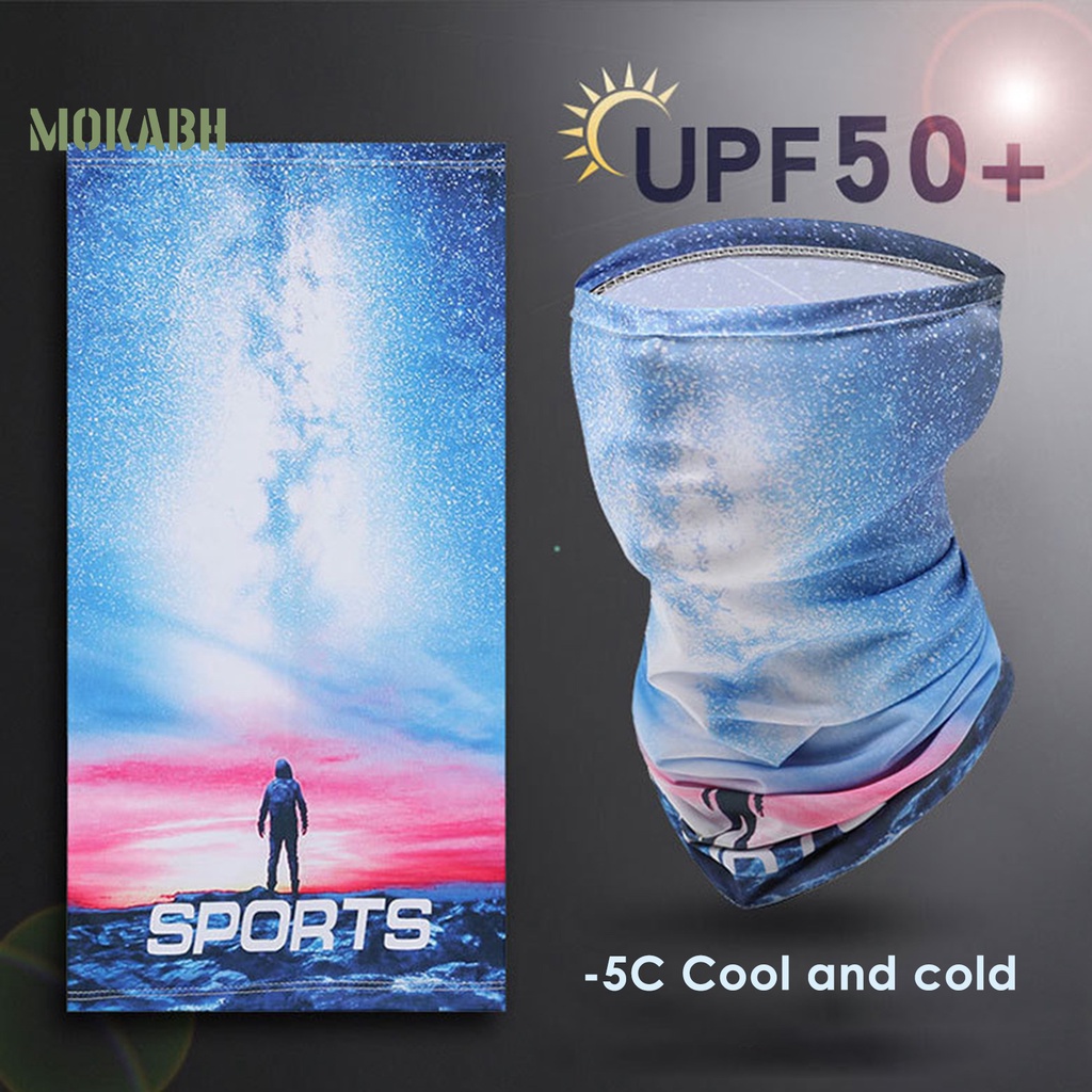 [Mok Abh] Tấm Che Nắng Bằng Lụa Lạnh Độ Co Giãn Cao Nhanh Khô Chống Nắng Mùa Hè Bảo Vệ Khi Đi Xe Đạp Thể