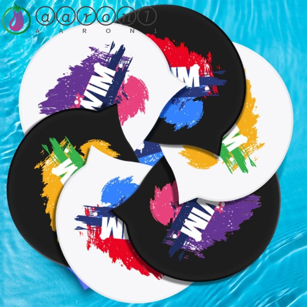 Aaron1 Mũ Bơi Bằng Silicone Co Giãn Siêu Nhẹ Chống Thấm Nước In Chữ