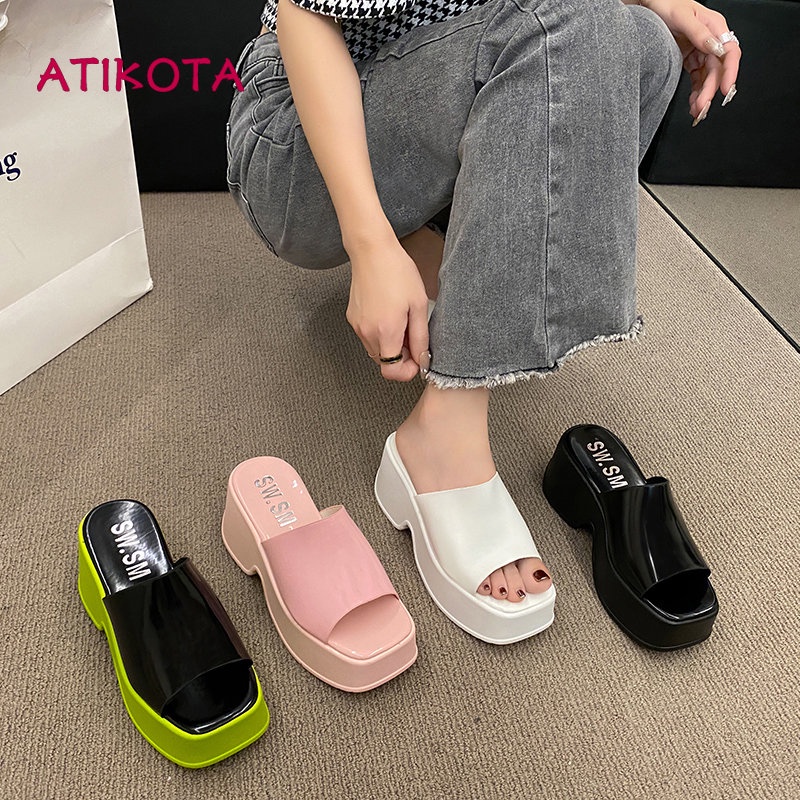 Atikota Dép Sandal Hở Ngón Đế Dày Siêu Nhẹ Thoải Mái Chống Trượt Thời Trang Mùa Hè Cho Nữ