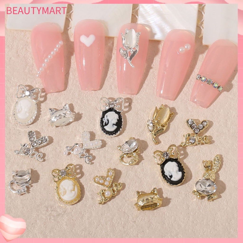 Set 20 Phụ Kiện Trang Trí Móng Tay Tạo Hiệu Ứng Ánh Kim Nhiều Màu Sắc