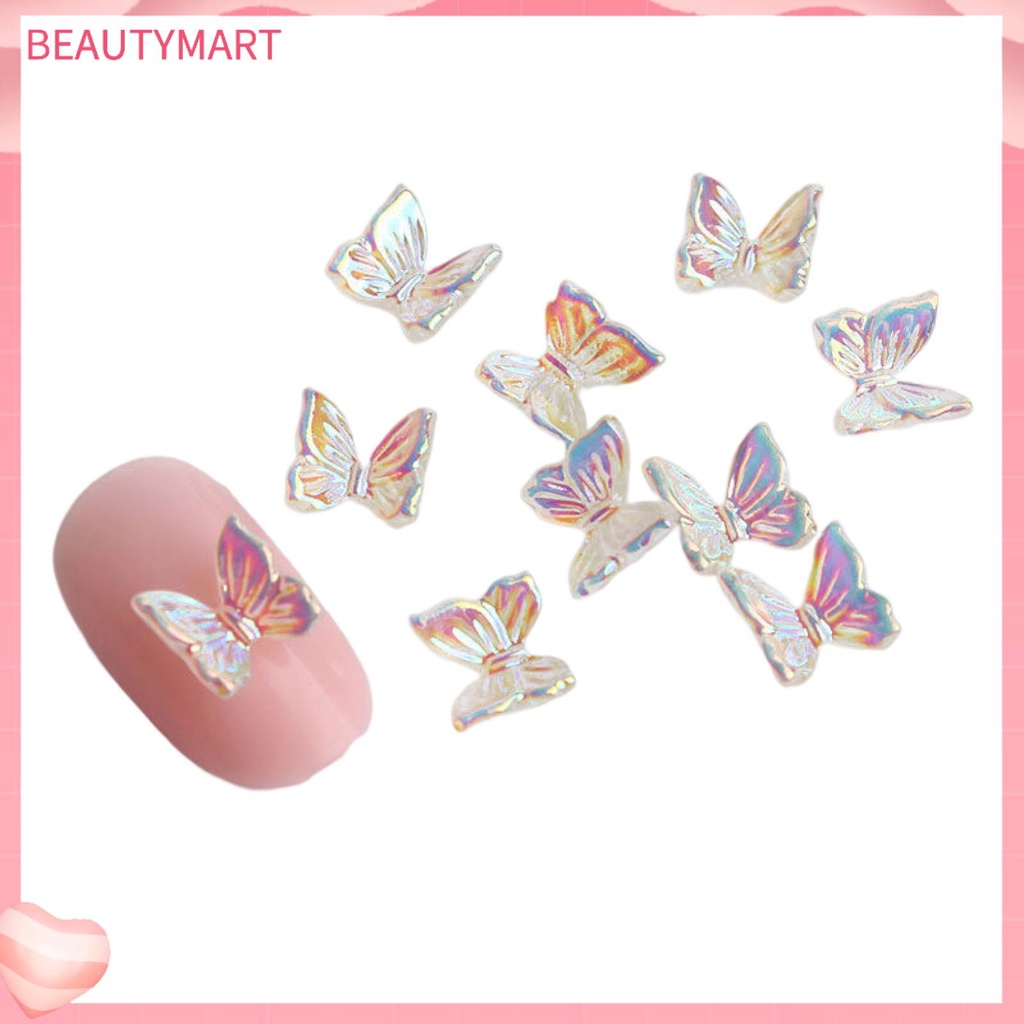 Set 100 Bươm Bướm 3D Nhiều Màu Sắc Dùng Trang Trí Móng Tay Nghệ Thuật