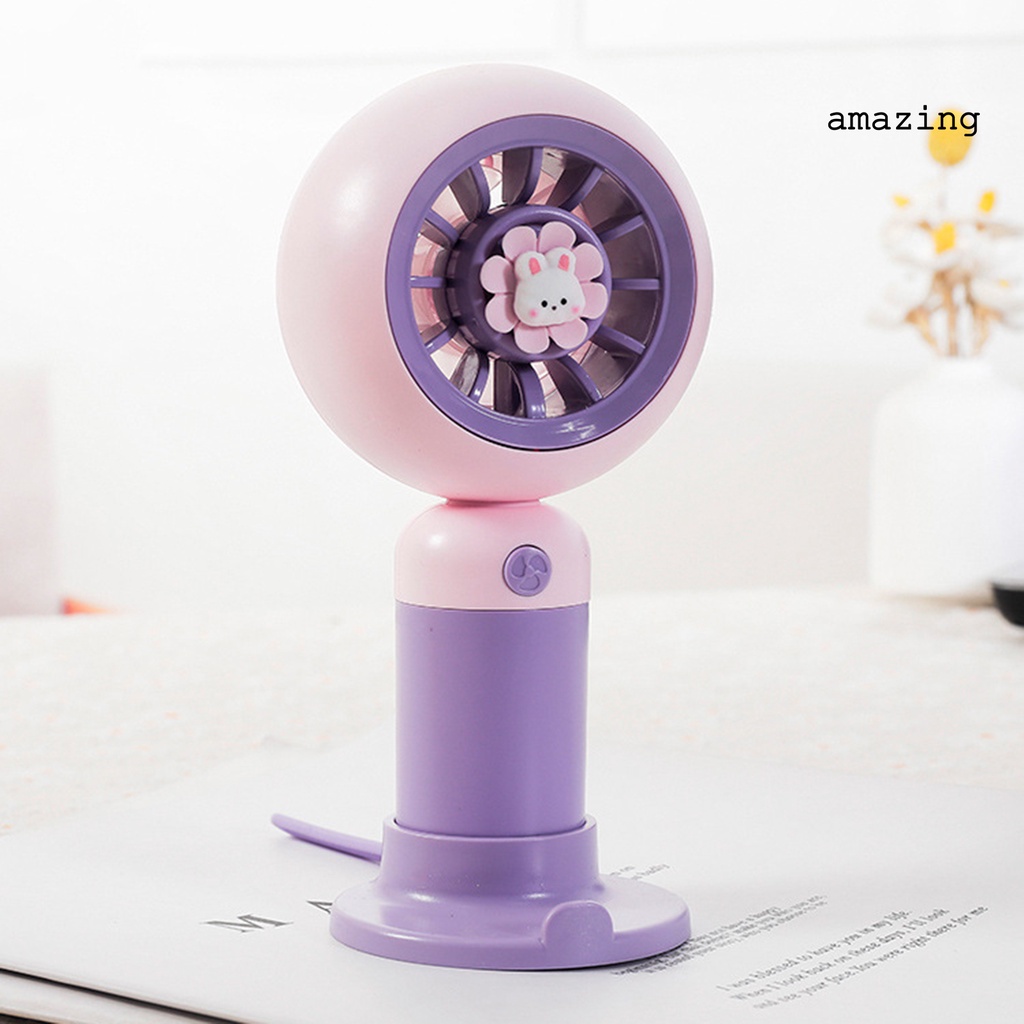 1 Bộ Quạt Làm Mát 3D Sạc USB Yên Tĩnh Có Dây Đeo