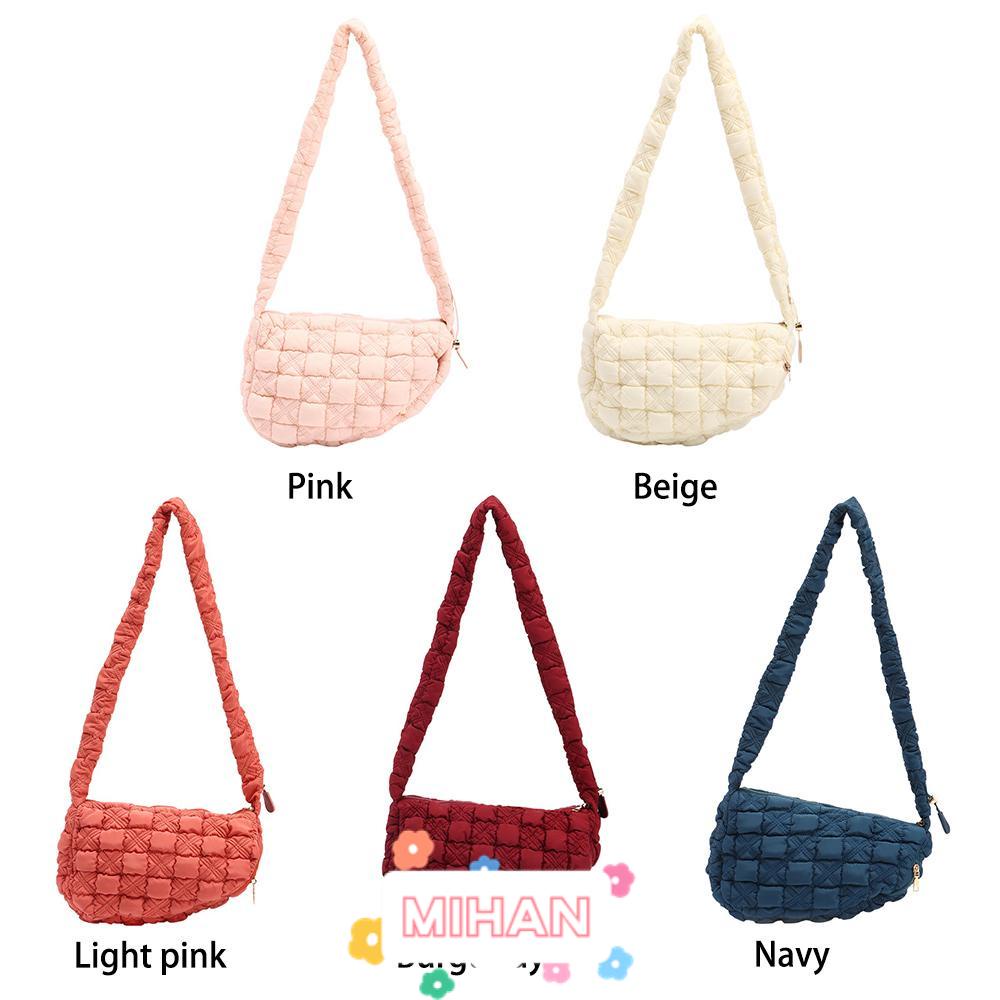 Túi Đeo Vai MIHAN1 Chất Liệu Nylon Sức Chứa Lớn Thiết Kế Hình Đám Mây Xếp Ly