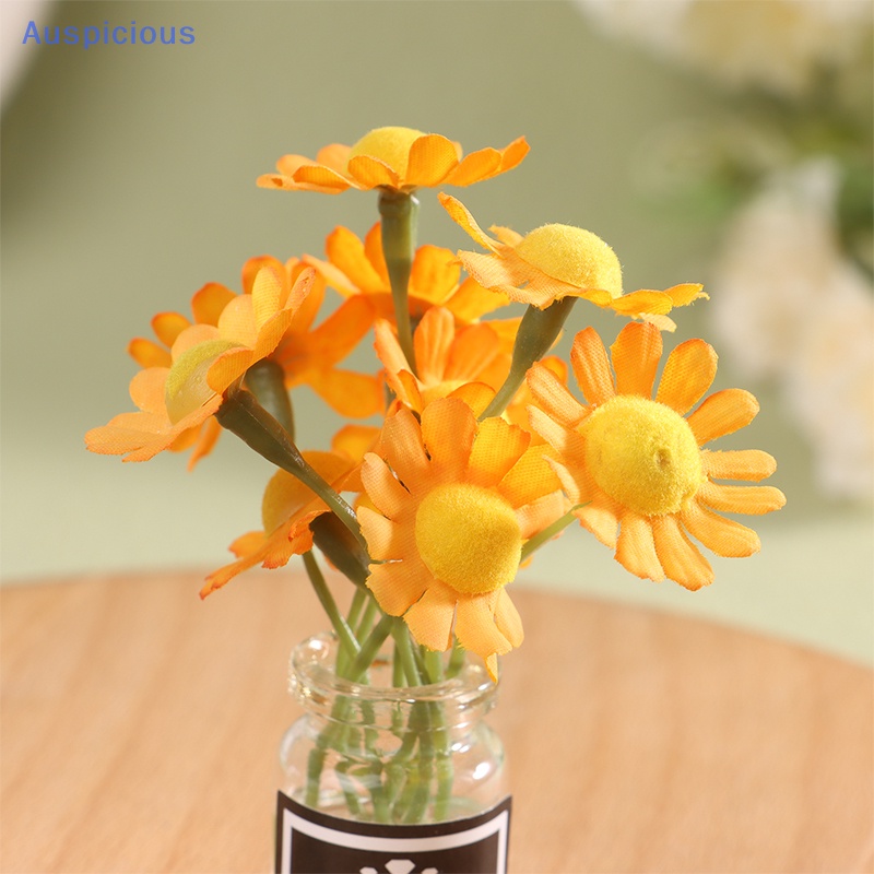 1 Bộ Chậu Hoa Cúc Mini Tỉ Lệ 1 / 6 Dùng Trang Trí Nhà Búp Bê