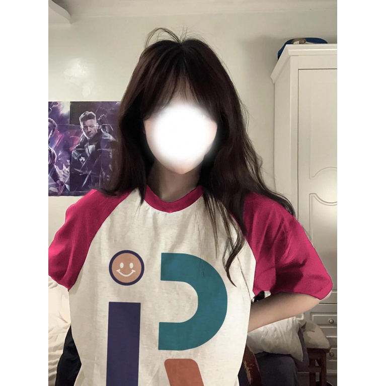 Áo Thun Raglan Nữ Tay Ngắn Lệch Vai Phong Cách Hàn Quốc Thời Trang Mùa Hè