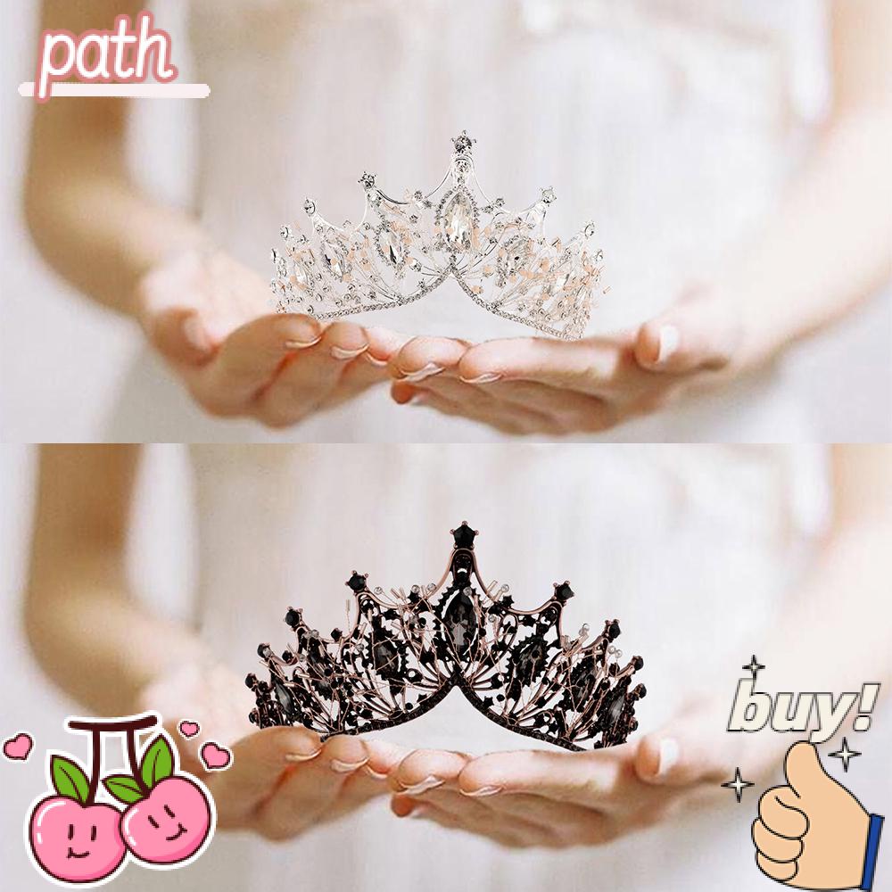 PATH Vương Miện Cài Tóc Đính Pha Lê Sang Trọng Cho Cô Dâu