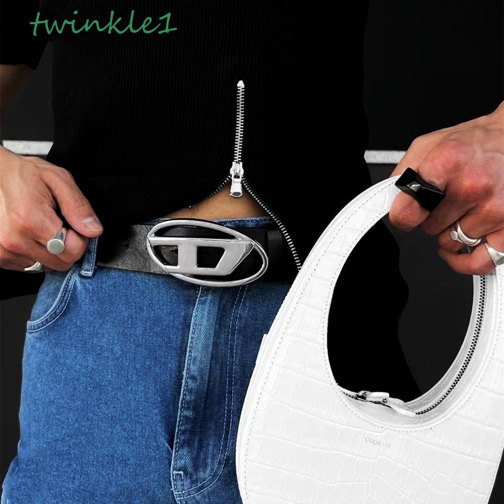 Thắt Lưng Da PU Khóa Kim Loại Hình Chữ D Thời Trang Cho Nam Nữ