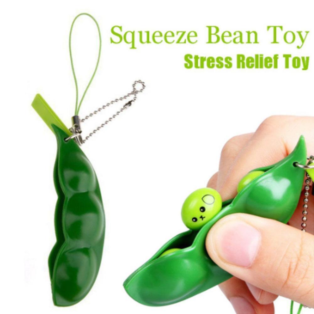 Đồ Chơi Bóp Giảm Căng Thẳng Hình Hạt Đậu Bằng Cao Su Dễ Thương L8G8