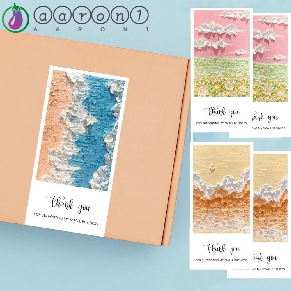 1 Cuộn Miếng Dán Niêm Phong Bao Bì Đa Năng In Chữ Thank You Phong Cách Vintage