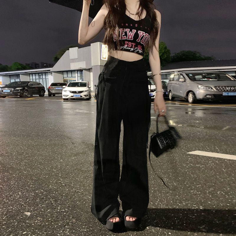 COZOK Quần ống rộng Lưng Cao Thời Trang retro Cá Tính