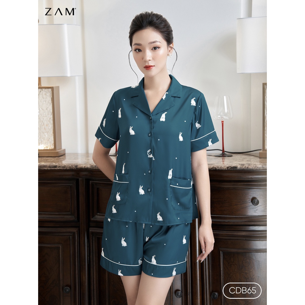 Zam Luxury - CDB65 - Ngắn tay quần đùi THỎ NGỌC XANH